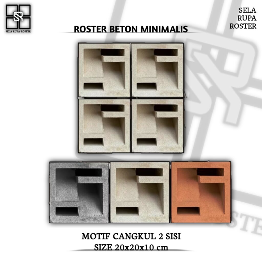 motif cangkul 2 sisi